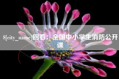 邯郸回看：全国中小学生消防公开课