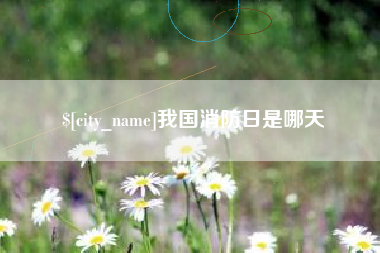 邯郸我国消防日是哪天