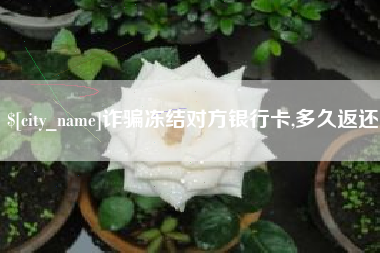 邯郸诈骗冻结对方银行卡,多久返还