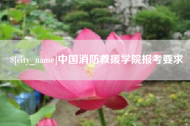 邯郸中国消防救援学院报考要求