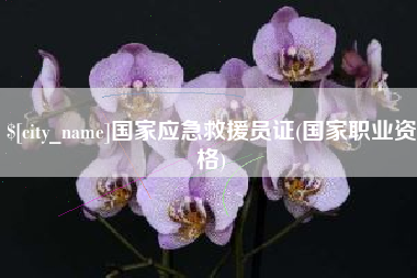 邯郸国家应急救援员证(国家职业资格)