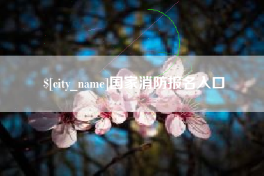 邯郸国家消防报名入口