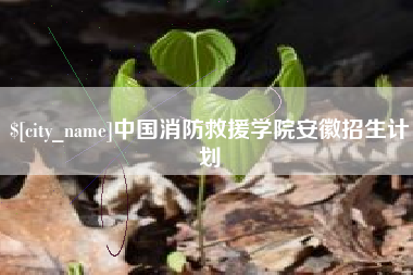 邯郸中国消防救援学院安徽招生计划