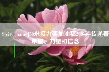邯郸50米接力赛加油稿200字-传递着希望、力量和信念
