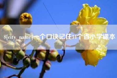 邯郸一个口诀记住34个省小学课本