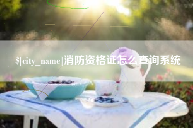 邯郸消防资格证怎么查询系统