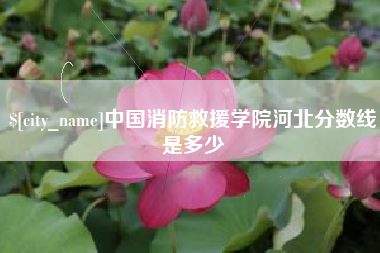 邯郸中国消防救援学院河北分数线是多少