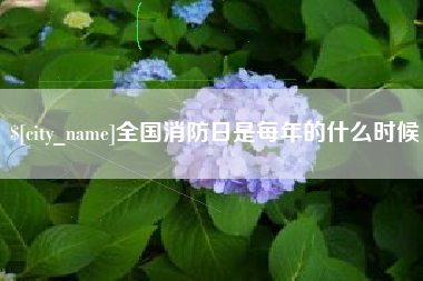邯郸全国消防日是每年的什么时候