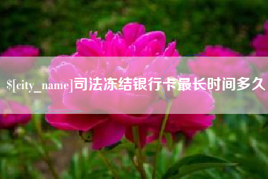 邯郸司法冻结银行卡最长时间多久