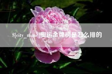 邯郸奥运金牌榜是怎么排的