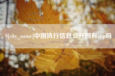 邯郸中国执行信息公开网有app吗