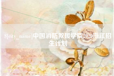 邯郸中国消防救援学院2020浙江招生计划