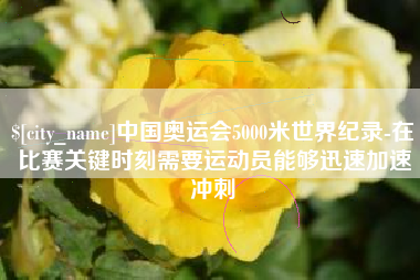 邯郸中国奥运会5000米世界纪录-在比赛关键时刻需要运动员能够迅速加速冲刺