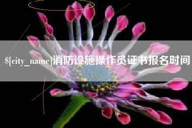 邯郸消防设施操作员证书报名时间