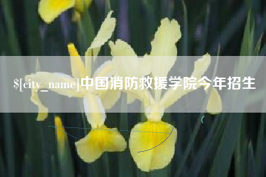 邯郸中国消防救援学院今年招生