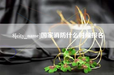邯郸国家消防什么时候报名