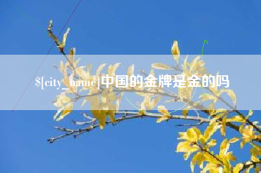 邯郸中国的金牌是金的吗