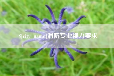 邯郸消防专业视力要求