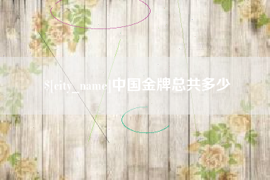 邯郸中国金牌总共多少