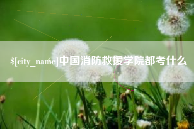 邯郸中国消防救援学院都考什么