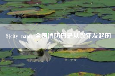 邯郸全国消防日是从哪年发起的