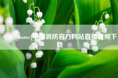 邯郸中国消防官方网站直播视频下载