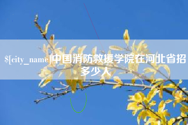 邯郸中国消防救援学院在河北省招多少人