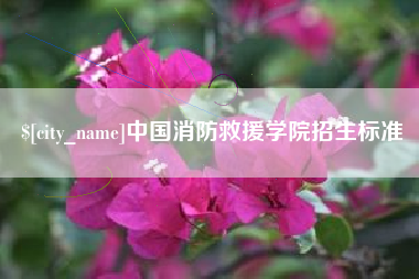 邯郸中国消防救援学院招生标准