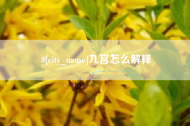 邯郸九宫怎么解释