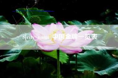 邯郸中国金牌一览表