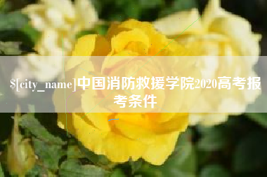 邯郸中国消防救援学院2020高考报考条件