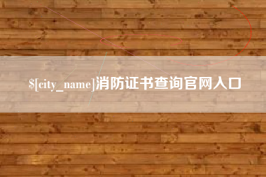 邯郸消防证书查询官网入口