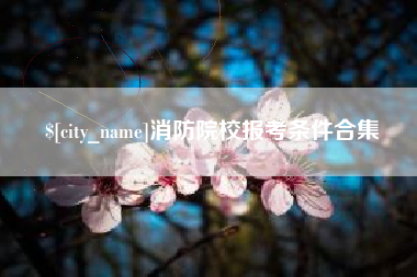 邯郸消防院校报考条件合集